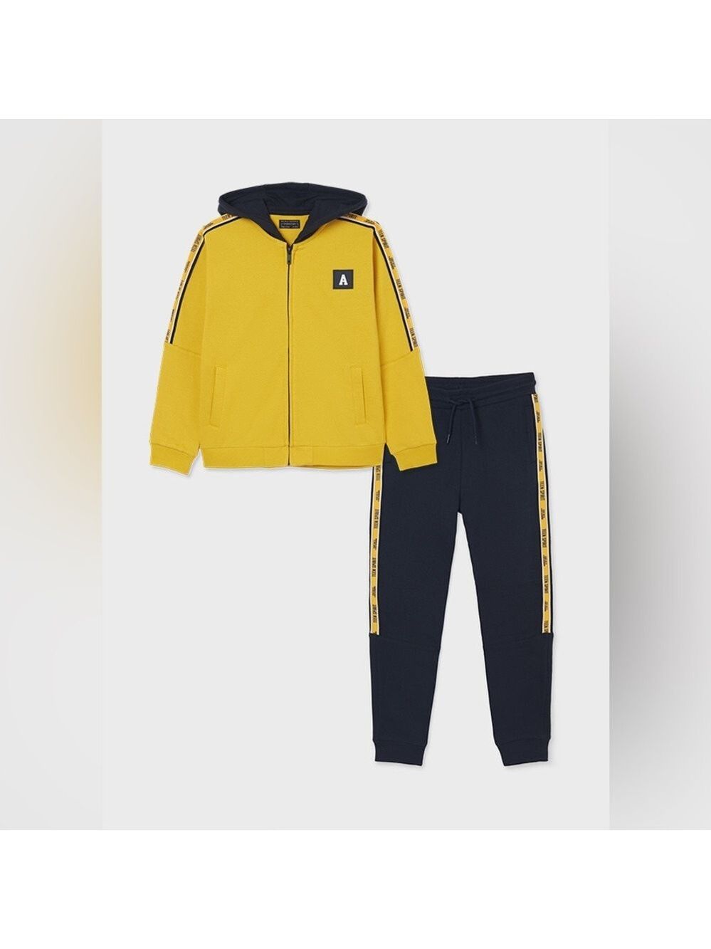 Mayoral Mustard and Navy Kids Set